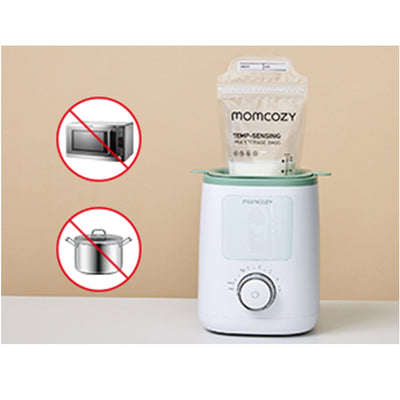 Sacos Para Armazenamento de Leite Materno Momcozy - 50 Unidades - Descongele com Aquecedor de Mamadeiras